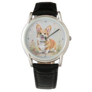 Söt röd Pembroke Welsh Corgi hund Armbandsur