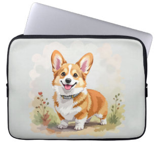 Söt röd Pembroke Welsh Corgi hund Laptop Fodral