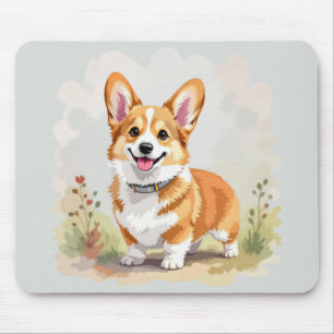 Söt röd Pembroke Welsh Corgi hund Musmatta