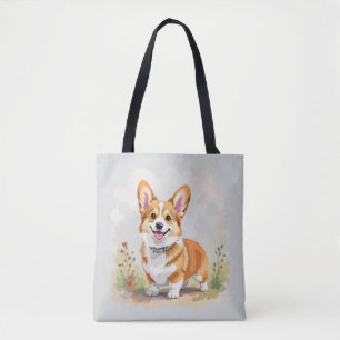 Söt röd Pembroke Welsh Corgi Hund Tygkasse