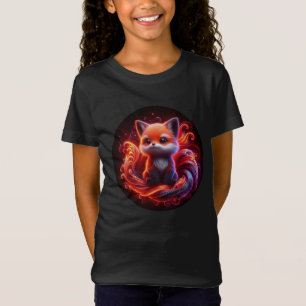 Söt röd rävunge t-shirt