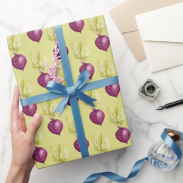 Söt rödbetor vattenfärg mönster presentpapper