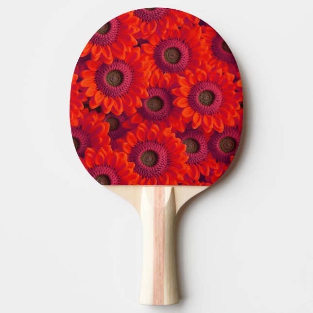 Söt rödblommor mönster pingisracket (Framsidan)