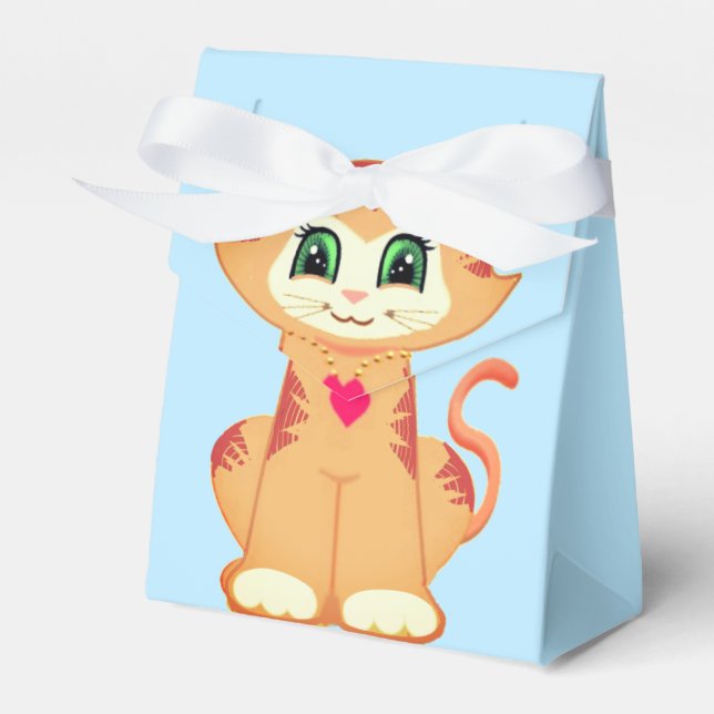 Söt rödbrun tabby kattunge Tack Presentaskar (Framsidan Sidan)
