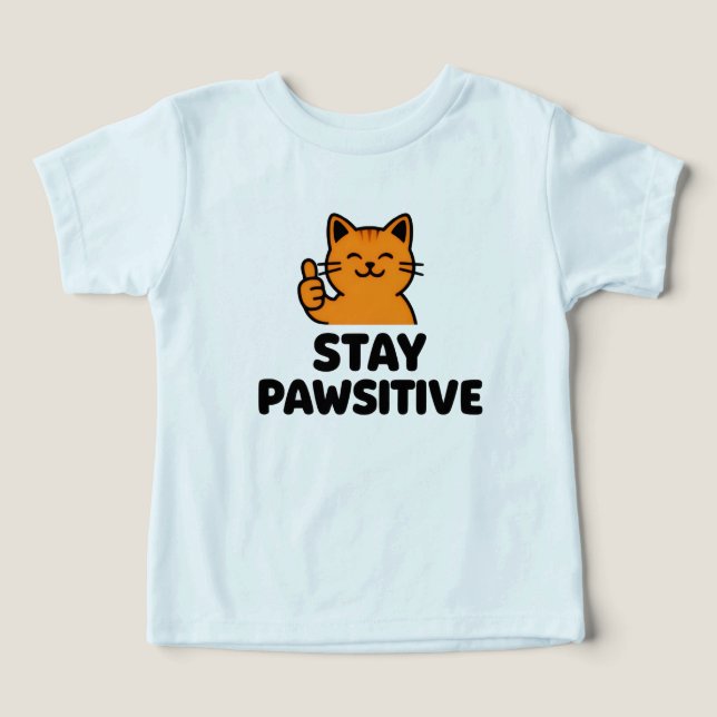 söt rödkatt tummen upp småbarn t-shirt (Design Framsida)