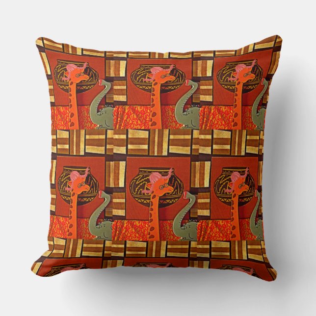 Söt rolig afrikansk giraff tryck Fantastisk design Kudde (Framsida)