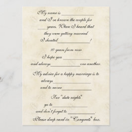 Söt, rolig äktenskapsrådgivning för brud & brudgum rådkort