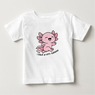 Söt Rolig Axolotl Barnkläder, Alotl Energi T Shirt