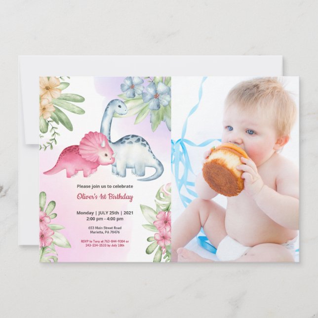 Söt Rolig | Barn Foto Födelsedag Inbjudningar (Framsida)