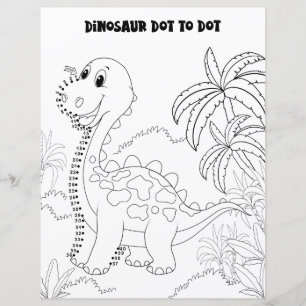 Söt Rolig Barnaktivitet Dinosaurie Koppla ihop pri
