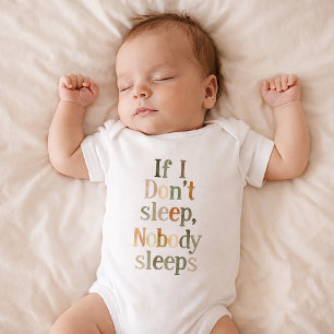 Söt rolig bebis behöver sömn bodysuit t shirt