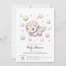Söt Rolig Dinosaurie Baby Shower
