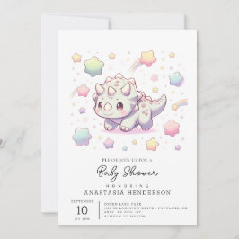 Söt Rolig Dinosaurie Baby Shower Inbjudningar