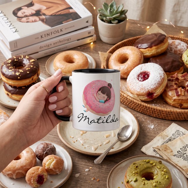 Söt rolig donut  mugg (Skapare uppladdad)