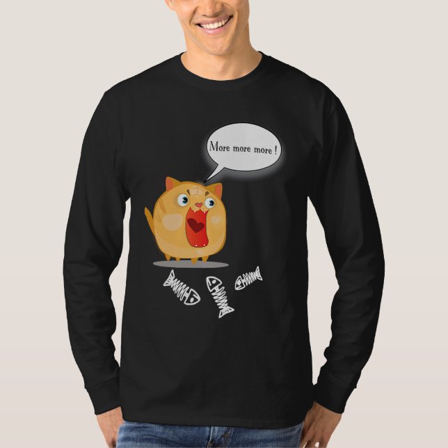 Söt rolig & dum fet katt t shirt (Framsida)