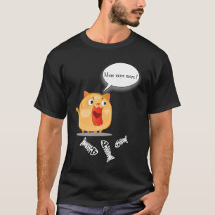 Söt rolig & dum fet katt t shirt