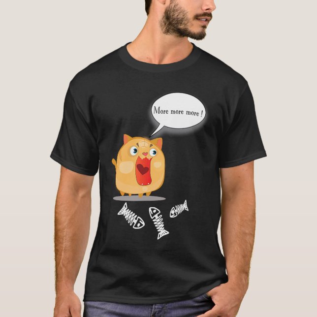 Söt rolig & dum fet katt t shirt (Framsida)
