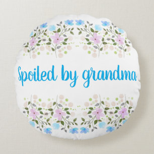 Söt, rolig elegant bortskämd av mormor/morfar Kudd Rund Kudde
