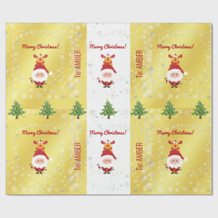 Söt Rolig Elegant Rudolf Tomte Personlig Jul Presentpapper