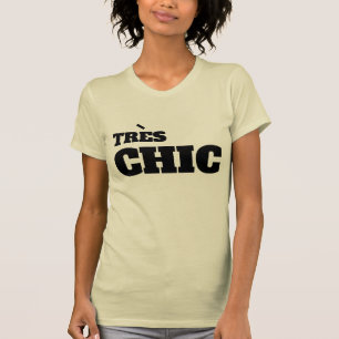 Söt, rolig fransk, chic tres fabu, höftbildsdesign t shirt
