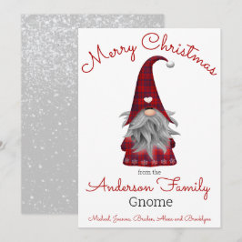 Söt Rolig God Jul Tomte Personlig Gnome Julkort