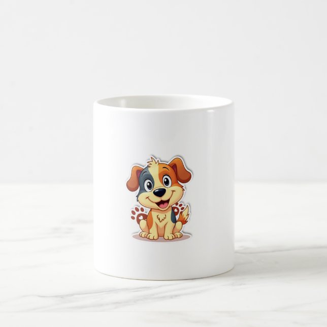 Söt & Rolig Hundmugg Fantastisk Present Kaffemugg (Center)