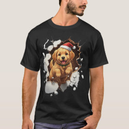 Söt rolig julhund t shirt