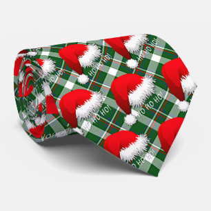 Söt rolig jultomte hatt HoHoHo hälsningsmönster Slips