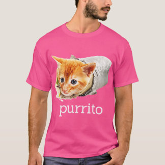Söt Rolig Kitty Katt Purrito Burrito Puns present T Shirt