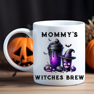 Söt Rolig Mamas Häxors Brygd Halloween Kaffemugg