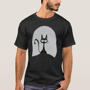Söt Rolig MJAU Kitty Moon Katt kramar katt T Shirt