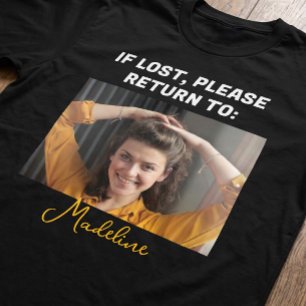 Söt Rolig Om Förlorad Vänligen Returnera Till Par T Shirt