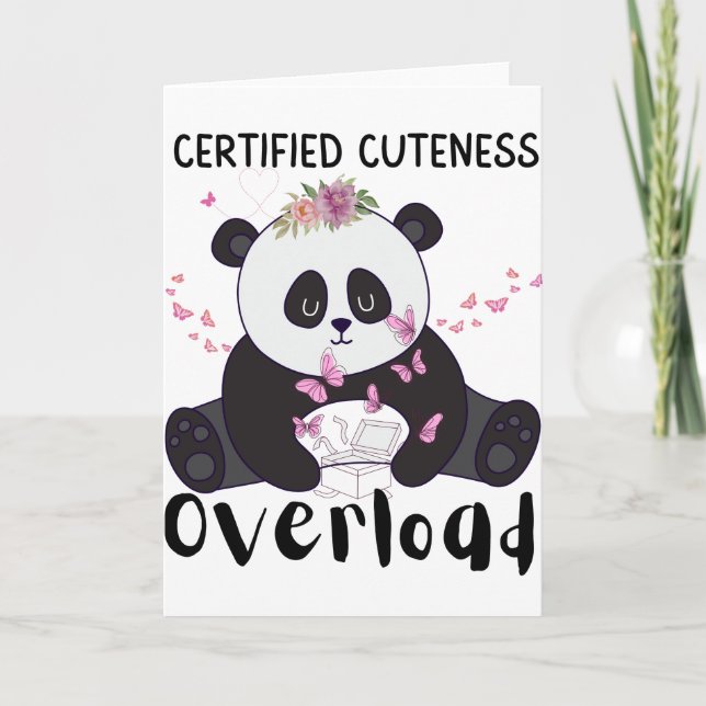 Söt Rolig Panda  Inbjudan (Framsida)