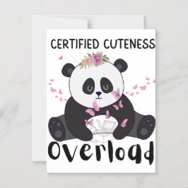 Söt Rolig Panda Magnetisk Inbjudningskort