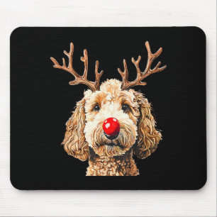Söt Rolig Ren Jul Tomte Goldendoodle Jul T Musmatta