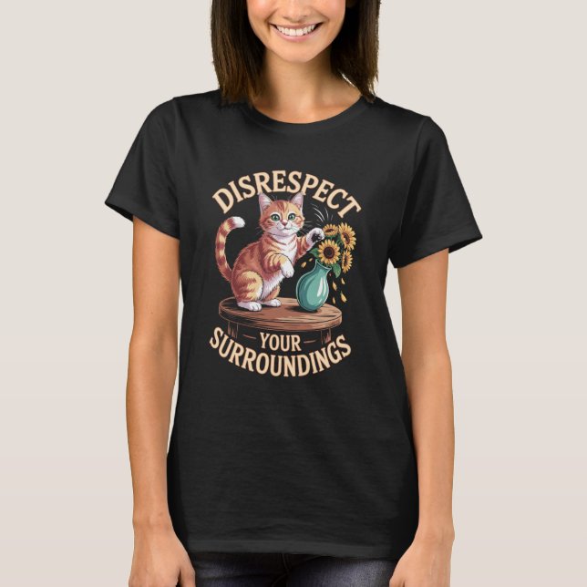 Söt rolig röd tabby katt t shirt (Framsida)