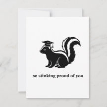 Söt Rolig Skunk Examenkort Så Stolt