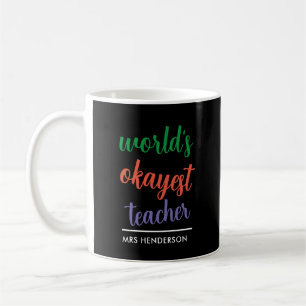 Söt rolig tacksamhet till lärare kaffemugg
