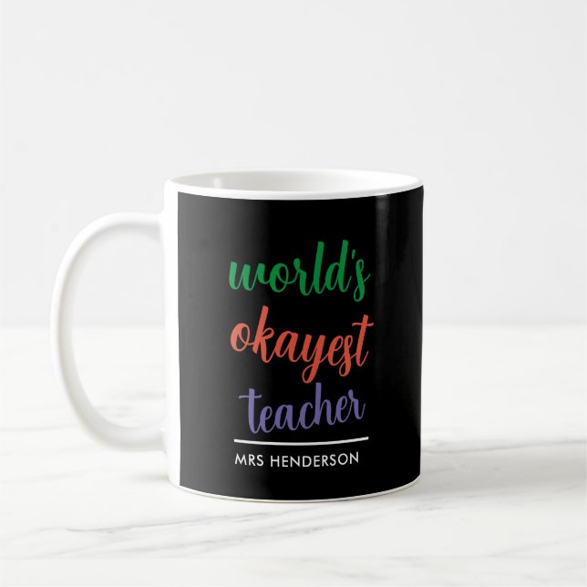Söt rolig tacksamhet till lärare kaffemugg (Vänster)
