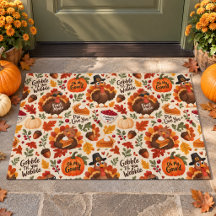 Söt Rolig Thanksgiving Kalkon Mönster