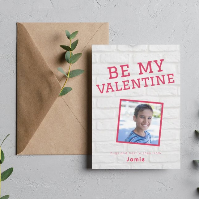 Söt roligt-foto valentines day julkort (Skapare uppladdad)