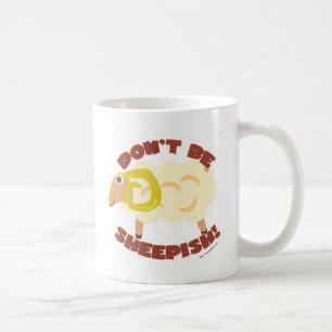 Söt Rollig Fårskamsen Lamm Tecknad Karaktär Kaffemugg
