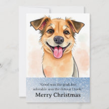 Söt Rollig Hund Julkort