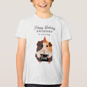 Söt Rollig Marsvin Husdjur Barn Födelsedag Namn Ål T Shirt