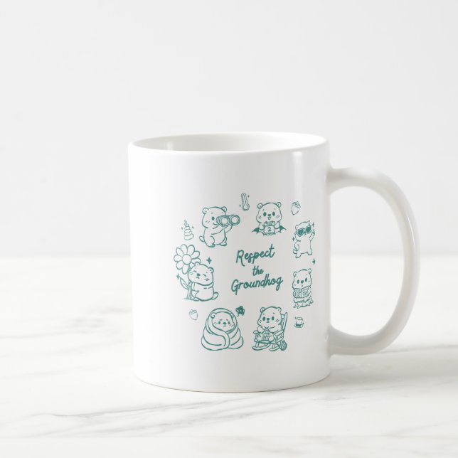 Söt Rollig Murmeldjur Squad Dag Lärare Mamma Barn  Kaffemugg (Höger)