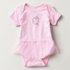 Söt Rollig 'Qtiful' Söt Baby Tutu Typografi T Shirt