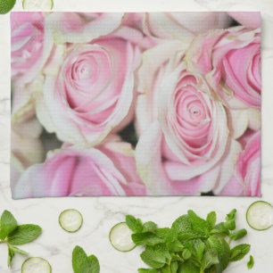 Söt romantic rosa kräm ro kökshandduk