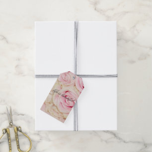 Söt romantic rosa kräm ro presentetikett