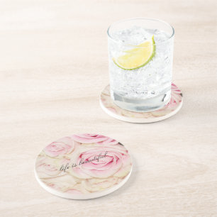 Söt romantic rosa kräm ro underlägg