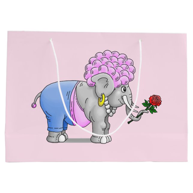 Söt romantisk elefant (Baksidan)